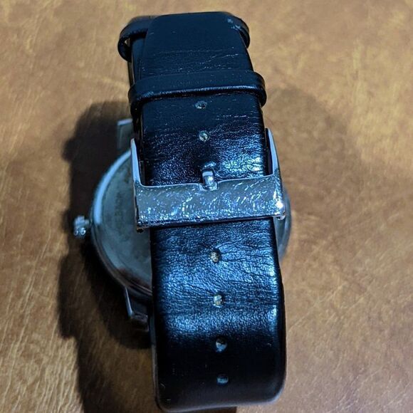 Kenneth Cole Men's New York Rock Out Diamond Analog Stainless Watch - Black Leat - Picture 6 of 9